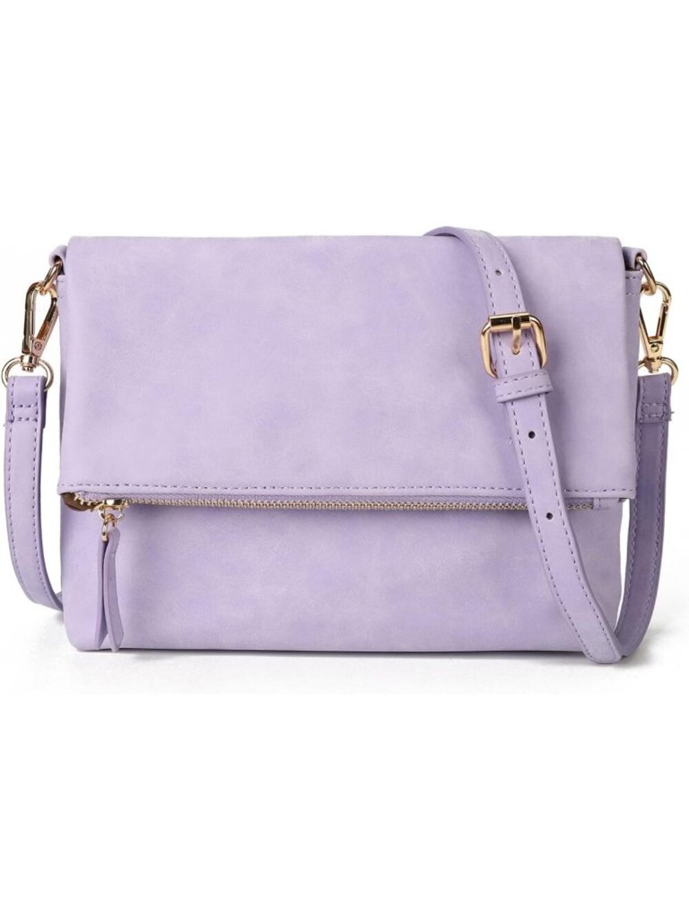 Women's Purple PU Leather Small Crossbody Bag Purse Shoulder Adjustable Strap